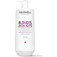 Pumpflaschen Silbershampoos Goldwell Dualsenses Blondes & Highlights Anti-Yellow Shampoo 1000ml