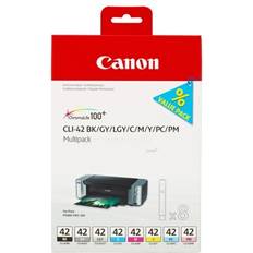 Canon Blekkskriver Blekkpatroner Canon CLI-42 BK/GY/LGY/C/M/Y/PC/PM 8-pack