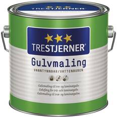Interiørmaling - Toppstrøk Trestjerner - Gulvmaling Hvit 0.75L