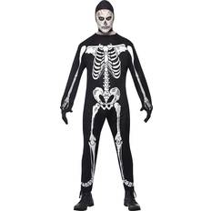 Smiffys Skeleton Jumpsuit Costume Black