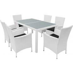 Patio Dining Sets vidaXL 42501 Patio Dining Set, 1 Table incl. 6 Chairs