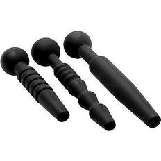 XR Brands Master Dark Rods 3 Piece Silicone Penis Plug Set