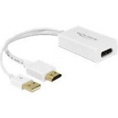 DeLock Kabler DisplayPort - HDMI/USB A Adapter M-F 0.2m