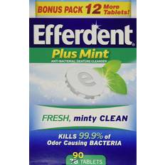 Cleaning Tablets Efferdent Plus Mint Anti-Bacterial Denture Cleanser Tablets 90-pack