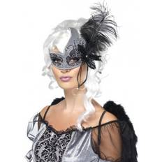 Damen Masken Smiffys Masquerade Dark Angel Eyemask