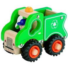 Magni Wooden Garbage Truck with Rubber Wheels 2631