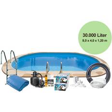 Nedgravde bassenger Swim & Fun Inground Pool Package 8x4x1.2m