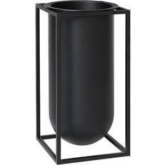 Metall Vasen Audo Copenhagen Kubus Lolo Black Vase 24cm