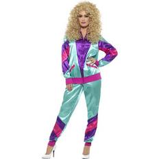 80's Costumes Smiffys 80's Height of Fashion Shell Suit Costume Female