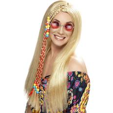 Hippier Lange parykker Smiffys Hippy Party Wig Blonde