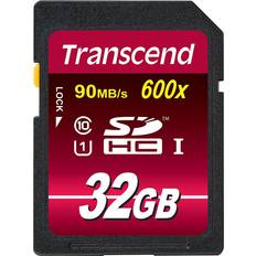 SDHC Memory Cards & USB Flash Drives Transcend SDHC UHS-I U1 90MB/s 32GB (600x)