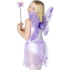 Engler Kostymer Smiffys Purple Butterfly Wings