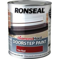 Concrete Paint Ronseal Diamond Hard Doorstep Concrete Paint Tile Red 0.25L