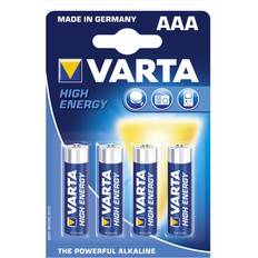 AAA (LR03) - Batterier - Engangsbatterier Batterier & Ladere Varta High Energy AAA 4-pack