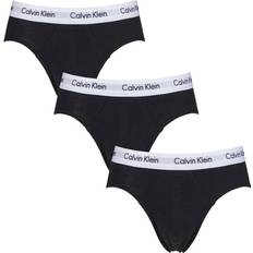 Calvin Klein Briefs Unterhosen Calvin Klein Cotton Stretch Hip Briefs 3-pack - Black