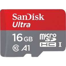 16 GB - microSDHC Memory Cards & USB Flash Drives SanDisk Ultra MicroSDHC Class 10 UHS-l A1 98MB/s 16GB +Adapter