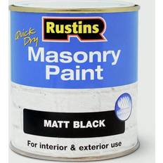 Concrete Paint Rustins Quick Dry Masonry Concrete Paint Black 0.5L