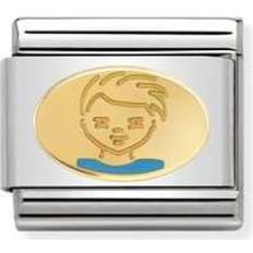 Nomination Composable Classic Link with Boy Charm - Silver/Gold/Blue