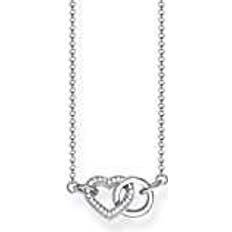 Thomas Sabo Heart Together Small Necklace - Silver/Transparent