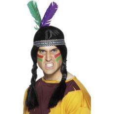 Lilla Kostymer Smiffys Native American Inspired Feathered Headband Multi-Coloured