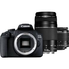Canon DSLR-Kameras Canon EOS 2000D + 18-55mm IS II + 75-300mm III