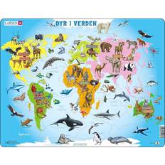 Larsen World Animals Map 28 Pieces