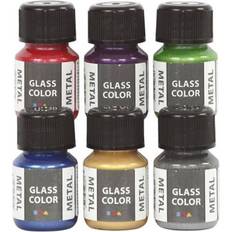 Røde Glassmaling Glass Color Metal 6x35ml