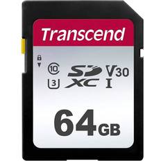64 GB - SDXC Minnekort Transcend 300S SDXC Class 10 UHS-I U3 V30 95/45MB/s 64GB