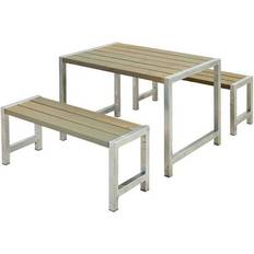 Stahl Café-Sets Plus Plank Set 185580-1 Café-Set, 1 Bord inkl. 2 Soffor
