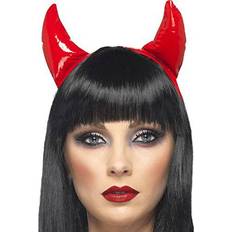 Teufel & Dämonen Kostüme Smiffys Devil Horns on a Headband Red
