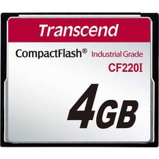 Transcend Compact Flash Minnekort Transcend Industrial Temp CF220I CF Card 87/79MB/s 4GB