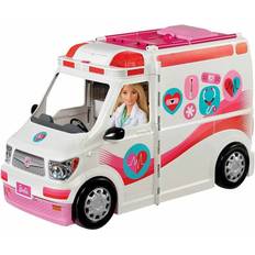 Dukker & dukkehus Barbie Emergency Vehicle Transforms Into Care Clinic