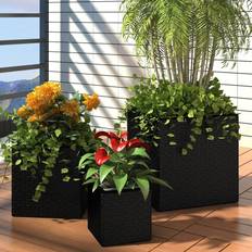 VidaXL Pots, Plants & Cultivation vidaXL Garden Square Pot 3 pack