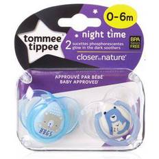 Pacifiers Tommee Tippee Closer to Nature Night Time Soother 0-6m 2-pack