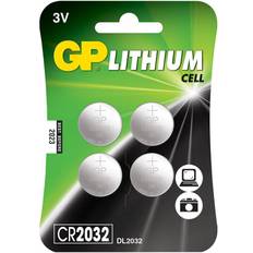 Batterier - Lithium Batterier & Ladere GP Batteries CR2032 4-pack