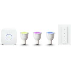 Philips hue starter Philips Hue White And Color Ambiance LED Lamps 6.5W GU10 3-pack Starter Kit