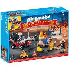 Playmobil Advent Calendars Playmobil Fire Brigade on the Construction Site Advent Calendar 2018 9486