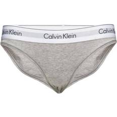 Elastan/Lycra/Spandex Slips Calvin Klein Modern Cotton Bikini Brief - Grey Heather