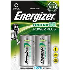 Batterier - C (LR14) Batterier & Ladere Energizer C Accu Power Plus 2500mAh Compatible 2-pack