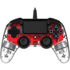 Nacon PlayStation 4 Spillkontroller Nacon Wired Illuminated Compact Controller - Red