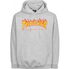 Thrasher Magazine Bekleidung Thrasher Magazine Flame Logo Hoodie - Grey