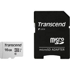 16 GB Minnekort Transcend 300S microSDHC Class 10 UHS-I U1 95/45MB/s 16GB +Adapter