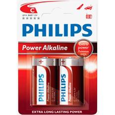 Philips Alkalisk Batterier & Ladere Philips LR14P2B 2-pack