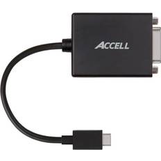 Accell USB C-DVI-D Single Link M-F 0.5ft