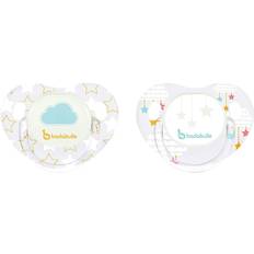 Badabulle Glow in the Dark Physiological Pacifiers Star 12-36m 2-pack