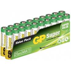 Batterier - Klokkebatterier Batterier & Ladere GP Batteries AAA Super Alkaline 20-pack