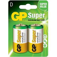 Batterier - D (LR20) Batterier & Ladere GP Batteries D Super Alkaline Compatible 2-pack