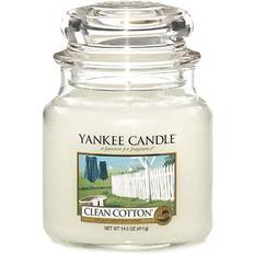 Yankee Candle Kerzenhalter, Kerzen & Duft Yankee Candle Clean Cotton Medium Duftkerzen 411g