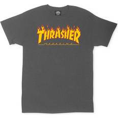 Thrasher Magazine Klær Thrasher Magazine Flame Logo T-shirt - Charcoal