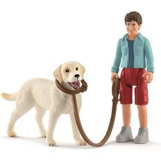 Hunde Actionfiguren Schleich Walking with Labrador Retriever 42478